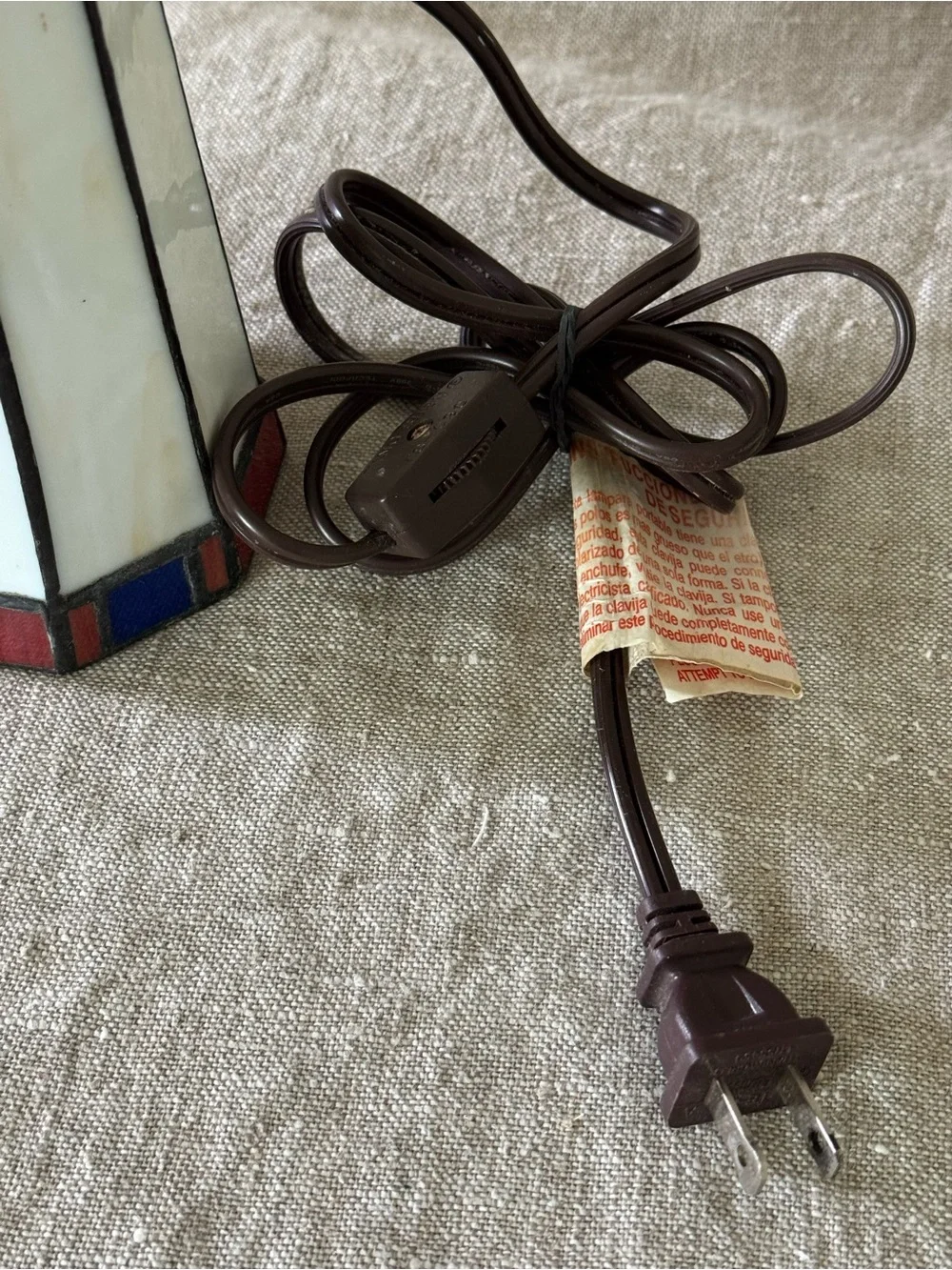 vintage stained glass lighthouse lamp - Picture 12 of 14
